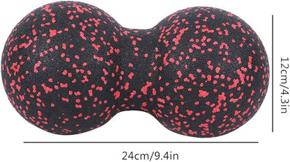 VINGVO Peanut Massage Ball, 24x12cm EPP Sports Massager Fitness Yoga Ball Massage Ball for Back Massage Acupuncture Points Massaging Equipment for Massaging Neck, Arms, Calves (Black) (Red and Black)