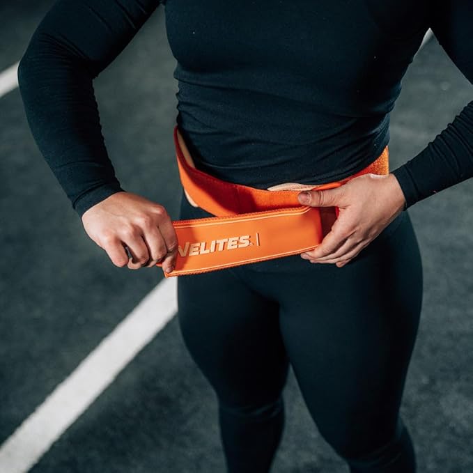 Velites - Weightlifting Lumbar Support Belt - Official of the Royal Spanish Weightlifting Federation - Extra-adherent Velcro - For Deadlifts, Squats, Snatches and Cleans