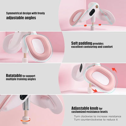Inner Thigh & Pelvic Floor Trainer for Women, Adjustable Hip Toner with LED Counter, Compact Kegel Exercise Device for Home, Office & Postpartum