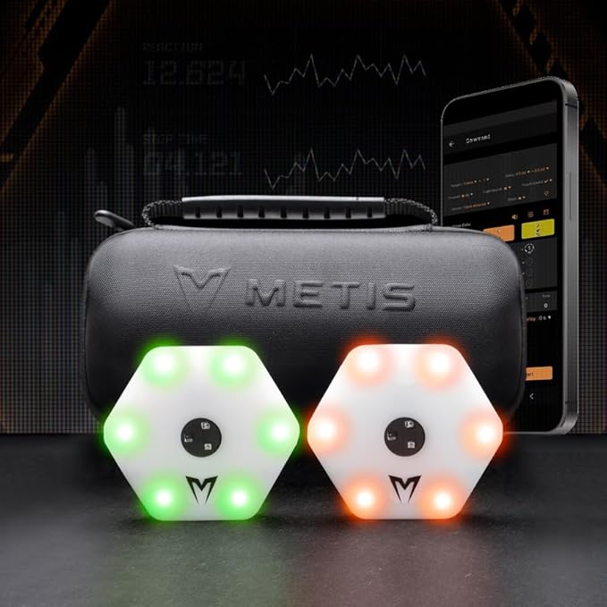 METIS Reaction Training Lights | Speed & Agility Training Tool with App Integration – LED Reaction System for Athletes, Fitness, Sports & Rehab