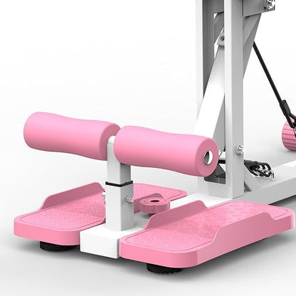 Deep Squat Machine for Women, Ab Machine for Home Gym, Adjustable Ab Trainer Bench for Full Body Workout, Sit Up Exercise Equipment for Abdominal