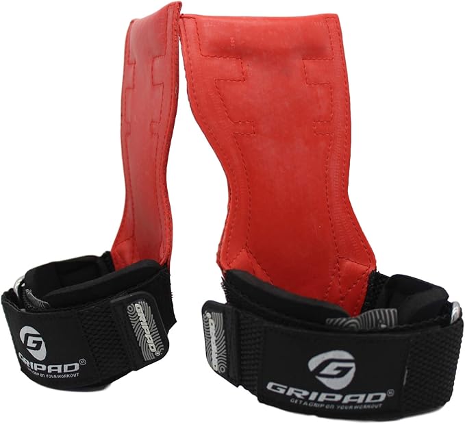 Gripad PRO Weight Lifting Gloves | Heavy Duty Straps | Alternative Power Lifting Hooks | Best for Deadlifts | Adjustable Neoprene Padded Wrist Wraps Support Bodybuilding