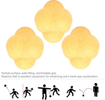 3Pcs Bounce Reaction Balls,Reflexs Ball for Agilitys and Coordination Training