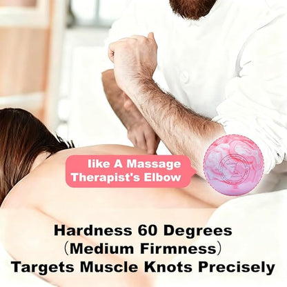 2PCS Massage Lacrosse Balls for Myofascial Release, SGS Certification, Massage Deep Tissue for Foot Back Shoulder Feet, Trigger Point Therapy, Relieving Muscle Pain (2 Pieces)