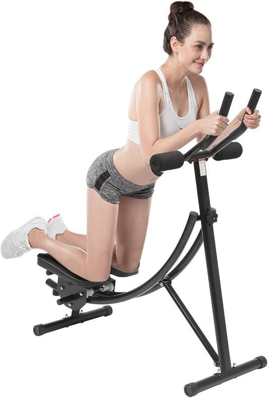 Ab Workout Equipment,Ab Machine for Home Gym, Foldable Core & Abdominal Exercise Machine, Adjustable Ab Machine Full Body Workout Women Exercise Fitness Equipment, 150kg/330lbs Weight Capacity