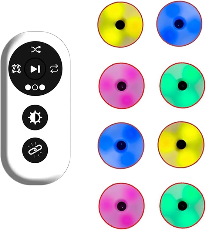 Reaction Training Lights, Speed Agility Lamp Reaction Training Light, 4 Modes, 4 Light Color Speed Agile Response Equipment, for Football, Boxing, Fitness, Sports Training(A Set of 8 Lamps)