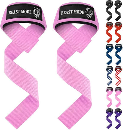 TECEUM Lifting Straps for Weightlifting Gym Strength Training - Wrist Straps with Neoprene Padded Cotton - Men & Women – Ideal for Powerlifting, Bodybuilding & Deadlifts