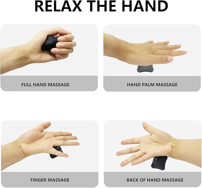 Set of 2 Massage Balls, Reflex Ball for Hand Eye Coordination Training and Six Point Spike Massage Ball for Deep Muscle Relief, Suitable for Hands, Feet and Back (Pink/Black)