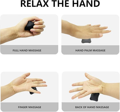 Set of 2 Massage Balls, Reflex Ball for Hand Eye Coordination Training and Six Point Spike Massage Ball for Deep Muscle Relief, Suitable for Hands, Feet and Back (Pink/Black)