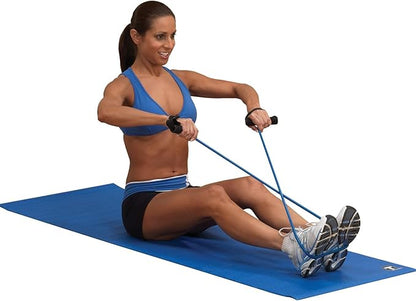 Body-Solid Tools Medium Resistance Tube Bands - Exercise Tubes for Workouts, Beachbody Fitness, Home Gym - Durable Resistance Tubing with Comfort Grip Handles