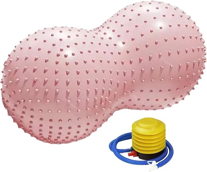 Groundnut Shape Exercise Ball, Balance Training Tool, Work Out Ball with Pump, Pregnancy Fitness Accessory, Versatile Kids Supply Inside Houses and Steady Office Tool for Women