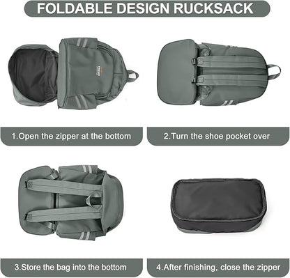 coofay Gym Backpack For Women Waterproof Backpack With Shoe Compartment Lightweight Travel Backpack Sports Backpacks Large Gym Bag