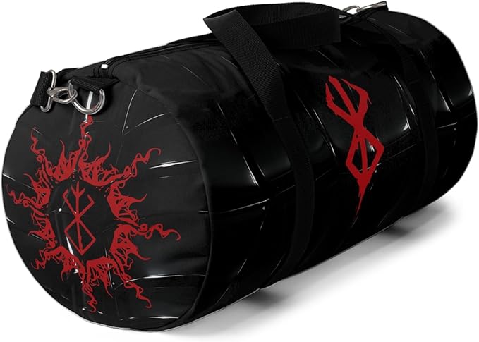 Anime Gym Bag for Women Men - Large Capacity Waterproof Workout Fitness Travel Sports Bags Fashion Street Camping Expandable Carry On Duffle Bag For Couple (Black Berserk) PTY