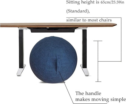 Yoga Ball Cover - Pilates Exercise Yoga Ball Cover, Anti Scratch Exercise Ball Cover with Handle for 55/65/75cm Birthing Ball, Stability Ball, Balance Ball (Without Ball)