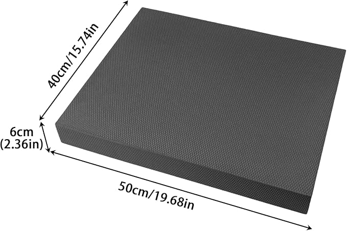 Balance Pad - 50x40cm Soft Thick Stability Mat - Balance Cushion Foam Pads for Exercise - for Women Men Home Gym Floor Yoga Workout Physical Training Stretching