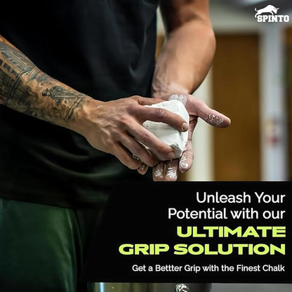 Spinto Fitness Chalk Block 8-Pack Pure Magnesium Carbonate Gym Chalk for Grip & Moisture Control Weightlifting, Powerlifting, Rock Climbing, Gymnastics & Functional Training
