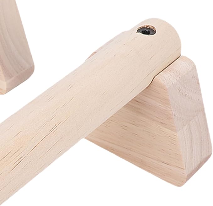 Wood Push Up Bars, Calisthenics Equipment with Base Non Slip Parallettes Bars Handstand Practice Support Pole Pushup Handles Fitness Blocks for Men and Women Strength Training