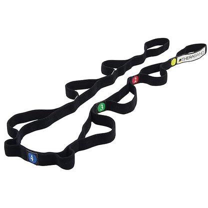 THERABAND Stretch Strap with Loops to Increase Flexibility, Dynamic Stretching Tool for Athletes Including Dancers, Cheerleaders, Gymnasts, Runners, Pilates and Yoga Elastic Stretch Out Band