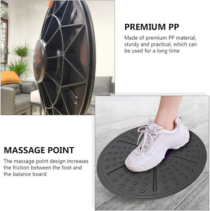 Equilibrium Sense Balance Board with Raised Massage Points Non-slip Stability Trainer Core Workout Fitness Accessory for Home Gym and Physical Therapy