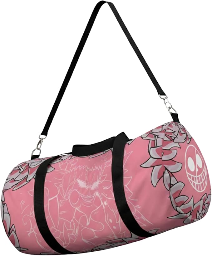 Anime Gym Bag for Women Men - Large Capacity Waterproof Workout Fitness Travel Sports Bags Fashion Street Camping ExpandaCLe Carry On Duffle Bag For Couple (Pink Nzka) PTY