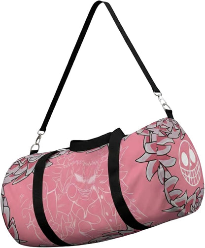 Anime Gym Bag for Women Men - Large Capacity Waterproof Workout Fitness Travel Sports Bags Fashion Street Camping ExpandaCLe Carry On Duffle Bag For Couple (Pink Flaminggo) PTY