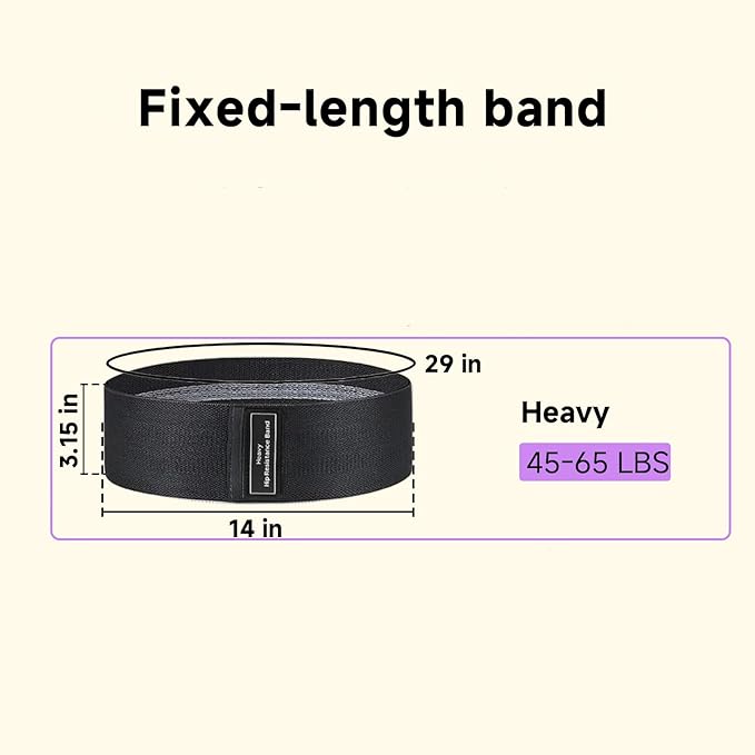 Resistance Bands, Fabric Workout Bands for Women & Men, Cloth Booty Resistance Loop Bands, Thick Squat Bands for Home Fitness, Gym, Yoga, Pilates for Butt Legs Thigh Hip Glute