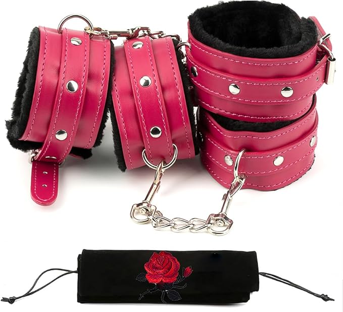 Ankle Straps Wrist Cuffs Leather Padded Fitness Sports Training and Home Gym Workouts - Adjustable Straps for Comfortable Fit and Support