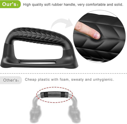 SELEWARE Push Up Bars Pushup Stands Handstand Bars, Soft Rubber Handle Provide Comfy Grip, Fit for Calisthenics, Fitness, Floor strength training, Stable and Sturdy Construction Support 500 lbs