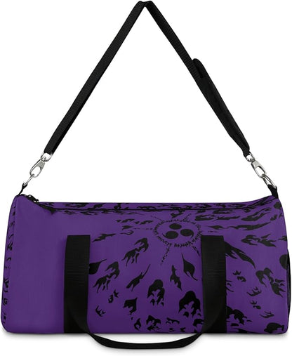 Anime Gym Bag for Women Men - Large Capacity Waterproof Workout Fitness Travel Sports Bags Fashion Street Camping ExpandaCLe Carry On Duffle Bag For Couple (Purple Cursed Mark) PTY