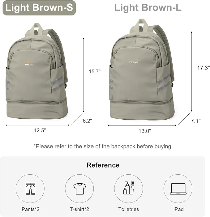 coofay Gym Backpack For Women Waterproof Backpack With Shoe Compartment Lightweight Travel Backpack Sports Backpacks Small Gym Bag