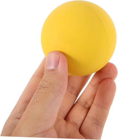SUPVOX 4Pcs High Bounce Squash Balls: Professional Hollow Rubber Training for Racquetball & Handball - High Visibility Yellow Reaction Balls for Reflex & Agility Drills