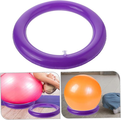 Toyvian Inflatable Yoga Ball Base with Fixed Ring Stable Yoga Ball Holder for Exercise Fitness Training Slip Resistant Round Stand 16.53In