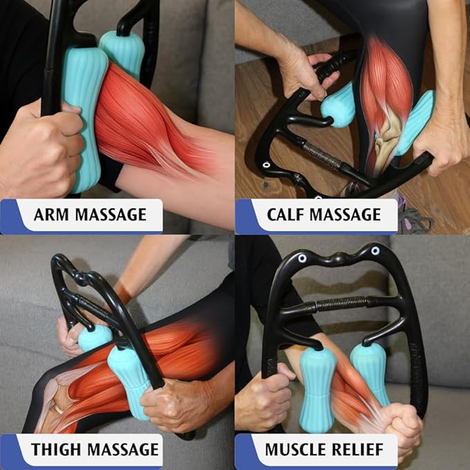 Roleo Leg Massager - Muscle Roller, Calf Massager, Thigh Massager, Muscle Pain, Trigger Point, IT Band Roller, Massage Tool, Cellulite Massager, Carpal Tunnel Massager