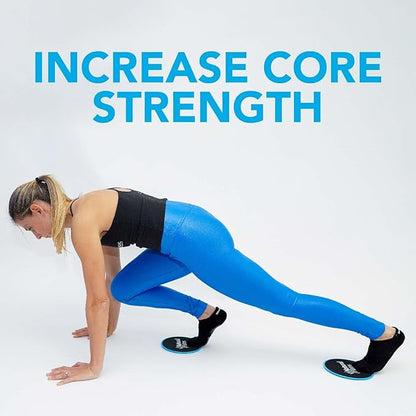 Natural Pilates Core Sliders - Dual Sided Sliders for Workouts on Carpet & Hardwood Floors, Exercise Sliders for Abs Legs and Butt, Ab disc Sliders for Workout, Core disc Sliders for Carpet