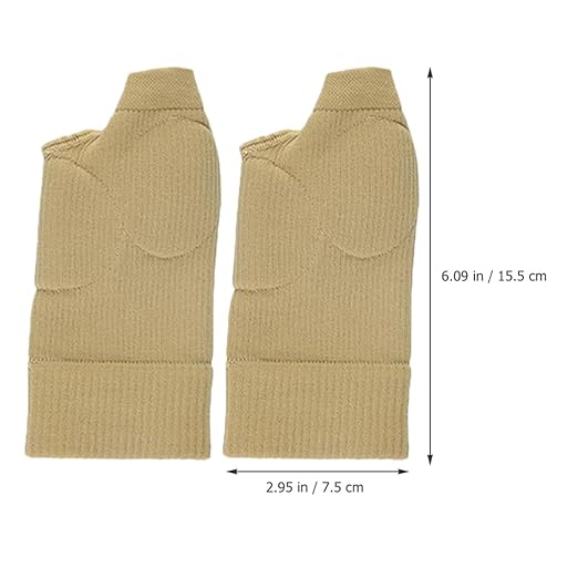 HOMSFOU Protective Wrist Brace Compression Gloves Breathable Sports Wrist Support for Fitness Training Basketball Hand Wrap, Skin Color, Size L