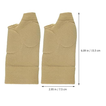 HOMSFOU Protective Wrist Brace Compression Gloves Breathable Sports Wrist Support for Fitness Training Basketball Hand Wrap, Skin Color, Size L