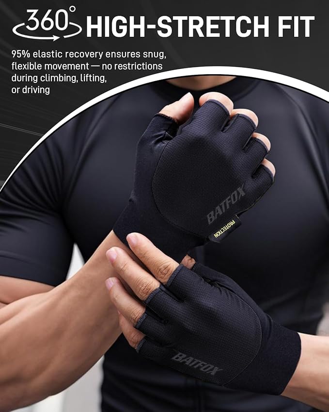 BATFOX Cycling Gloves for Men Women Road Mountain Bike Riding Gloves - Anti-Slip Bike Glove for Fitness Cycling Training Outdoor Sports