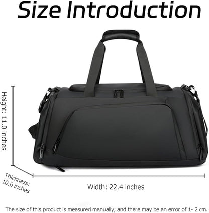 Gym Bag for Men and Women, with shoes and wet compartments - travel, sports, fitness and waterproof overnight bag