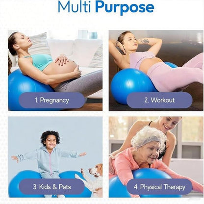 Exercise Stability Peanut Yoga Ball with Pump, Ball Plug, Used for Kids, Gym, Birthing for Pregnancy