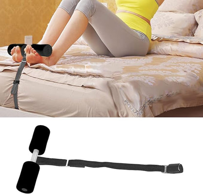 Adjustable Sit Up Bar | Home Abdominal Workout Equipment | No Installation Strength Training Device for Door/Bed Use | Portable Sit Up Assistant for Office & Travel