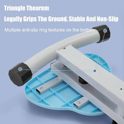 Waist Twisting Machine Shaping Adjustable Waist Sculpture Twister With Handles, ab Twister Board, Exercise Massage Foot Sole For Home Fitness Gym EquipmentBlue,12x53x33cm