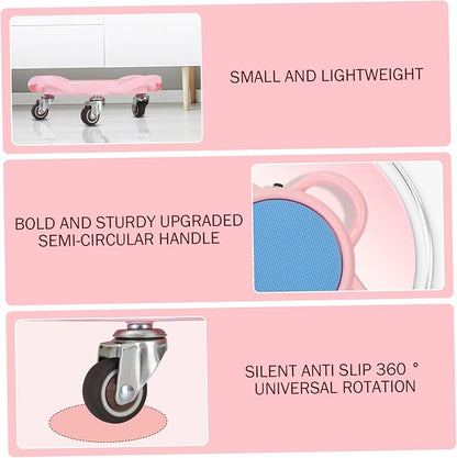 360掳 Rotating Ab Roller Wheel Portable Exercise Board with Mat for Home Workout