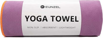 Eunzel Hot Yoga Towel Non-Slip Yoga Mat Towel Ultra-Absorbent Microfiber Towel for Hot Yoga, Pilates，Bikram and Workout 26.5"x 72"
