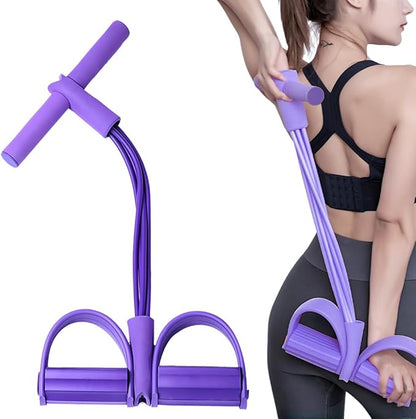 Yoga Sports Crunches Elastic Pull Rope, Pedal Resistance Bands with Handles, Multifunction Elastic Yoga Resistance Band, Home Exercise Equipment for Legs, Arms, Core Training