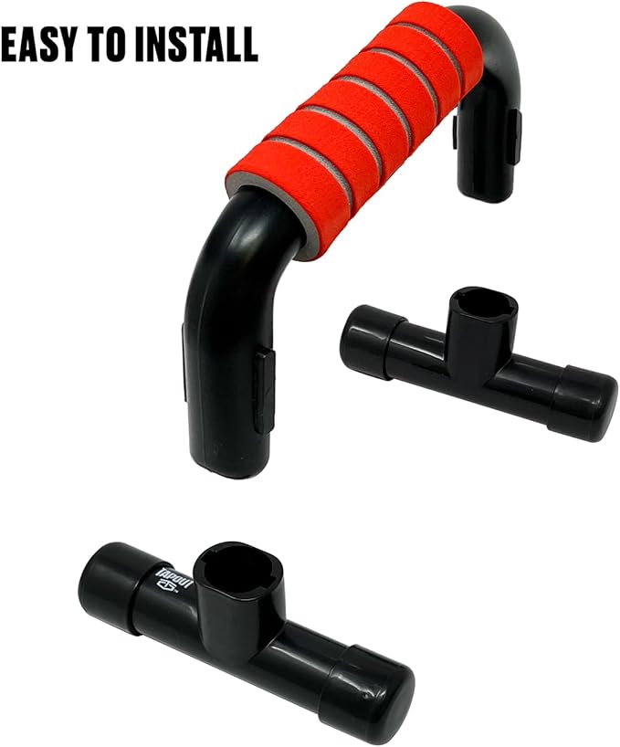 Tapout Push Up Bars - Non-Slip Comfortable Grip for Enhanced Chest, Shoulder & Arm Workout - Durable Plastic Design for Home Gym Strength Training
