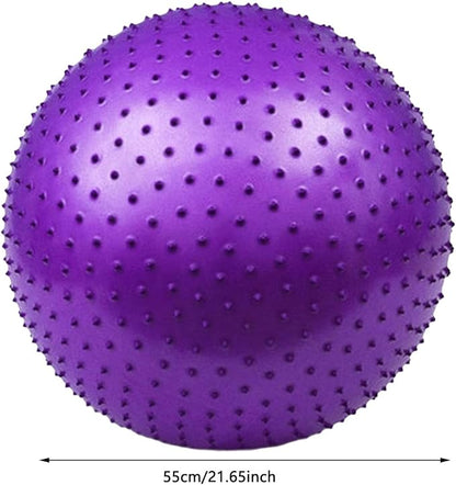 Exercise Balls Physical Therapy, Extra Thick Anti-Burst Non-Slip Yoga Ball with Quick Pump Yoga Ball for Pregnancy Fitness Pilates Stretching & Core Balance Stability Home Office Gym Workout