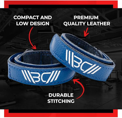 WARM BODY COLD MIND Leather Wrist Wraps for Weightlifting, Powerlifting, Gym – Heavy Duty Wrist Straps for Strength Training, for Men & Women