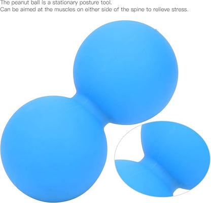 Gel Exercise Peanut Ball Yoga Gym Fitness Body Relax Massage Ball Relieve Pain (Blue)