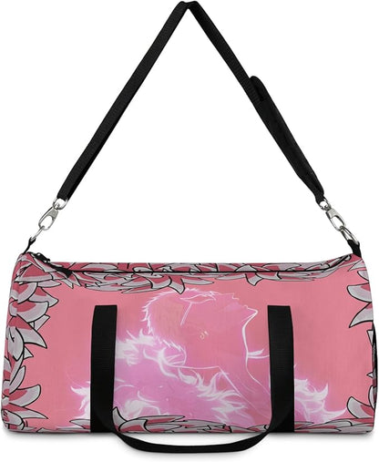 Anime Gym Bag for Women Men - Large Capacity Waterproof Workout Fitness Travel Sports Bags Fashion Street Camping ExpandaCLe Carry On Duffle Bag For Couple (Pink Flaminggo) PTY