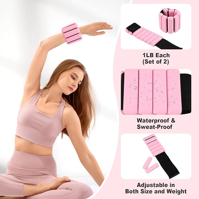 Home Pilates Kit 14 PCS, Pilates Ring and Ball Set with Adjustable Ankle Wrist Weights and Resistance Bands for Women Workout Set, Yoga Essentials Kit Equipment Accessories for Home Workouts